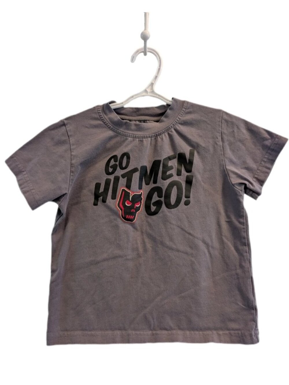 Hay Hay Hitmen Grey T-Shirt Toddler Boys Hockey Shirt 3T
